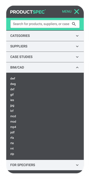 ProductSpec mobile screenshot