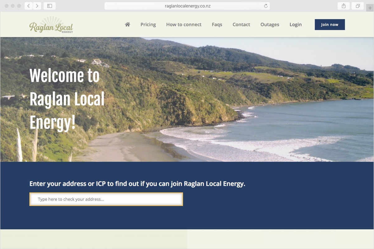 Raglan Local Energy desktop screenshot